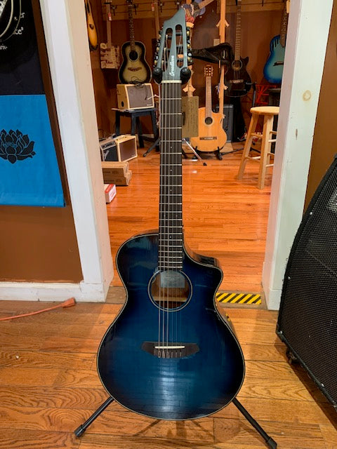 Breedlove Discovery S Concert Blue nylon European spruce African mahagony