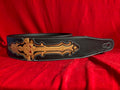 Walker Williams CVG-24 Black & Gold Strap Hand Tooled Skull