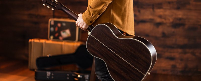 Washburn R310K Victorian Parlor Acoustic Guitar w/Gigbag, Antique Brown