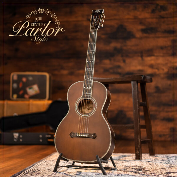 Washburn R310K Victorian Parlor Acoustic Guitar w/Gigbag, Antique Brown