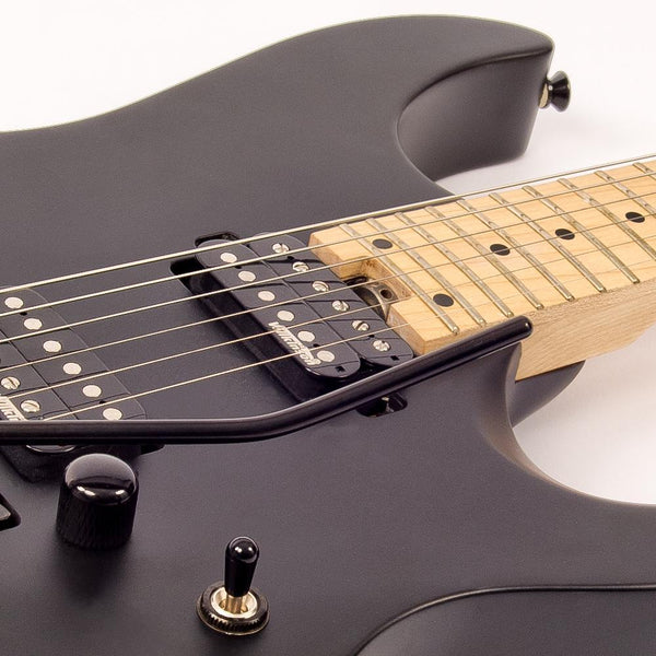Vintage V624 ReIssued Floyd Rose Electric Guitar ~ Satin Black