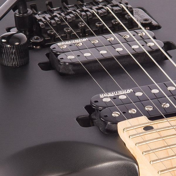 Vintage V624 ReIssued Floyd Rose Electric Guitar ~ Satin Black